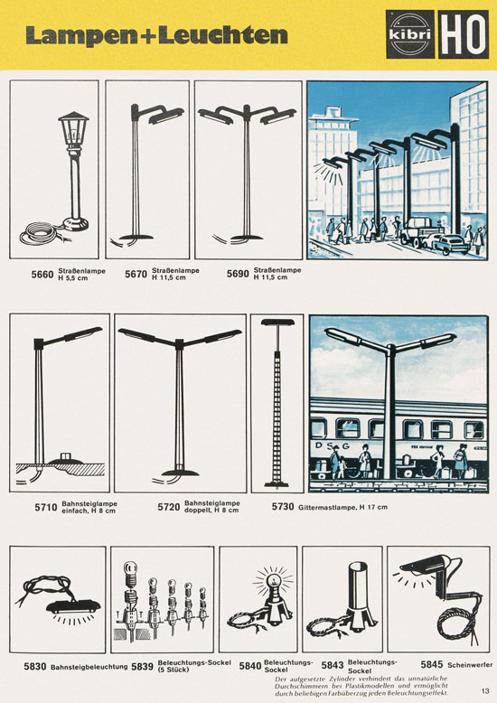 Seite 13 Kibri Katalog Modellbahn-Zubehör 1973 1974