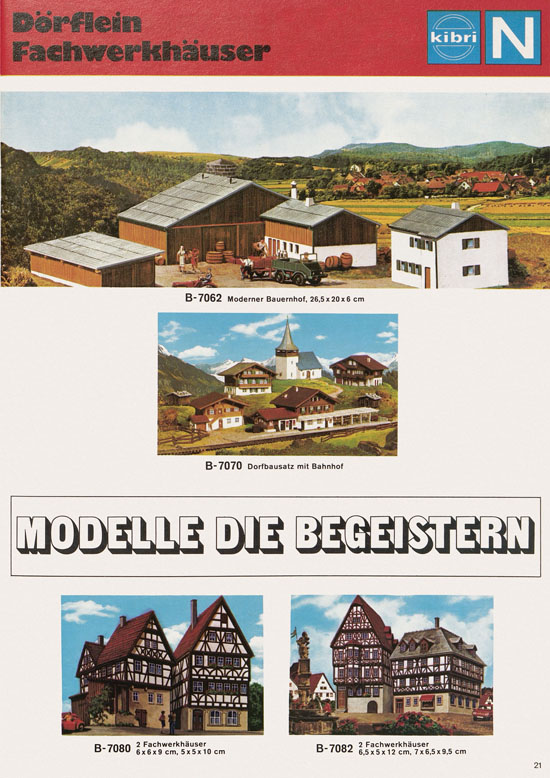 Kibri Katalog Modellbahn-Zubehör 1973 1974