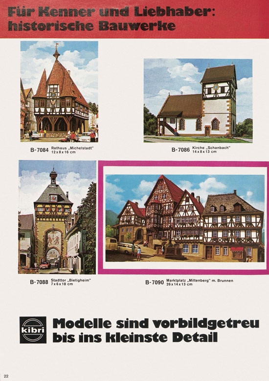 Seite 22 Kibri Katalog Modellbahn-Zubehör 1973 1974