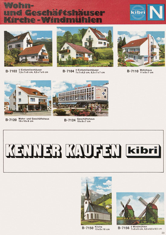 Seite 23 Kibri Katalog Modellbahn-Zubehör 1973 1974