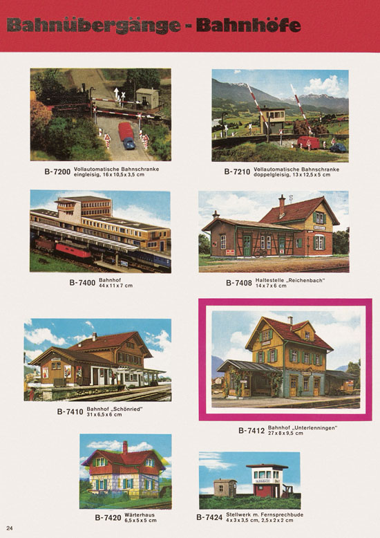 Kibri Katalog Modellbahn-Zubehör 1973 1974