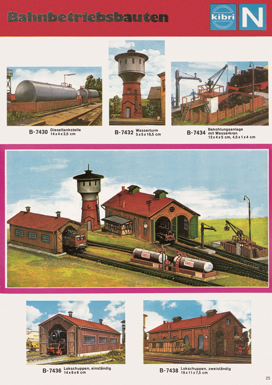 Kibri Katalog Modellbahn-Zubehör 1973 1974