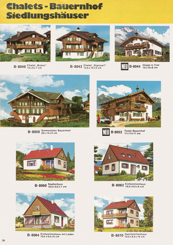 Seite 30 Kibri Katalog Modellbahn-Zubehör 1973 1974
