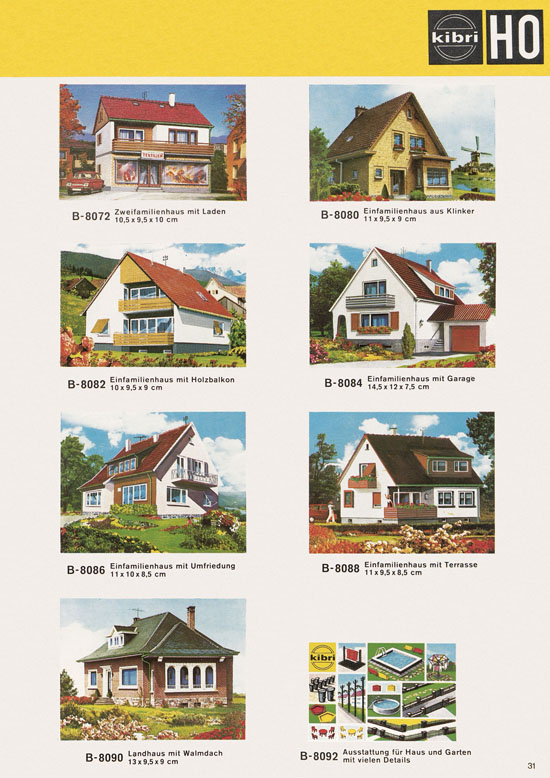 Seite 31 Kibri Katalog Modellbahn-Zubehör 1973 1974