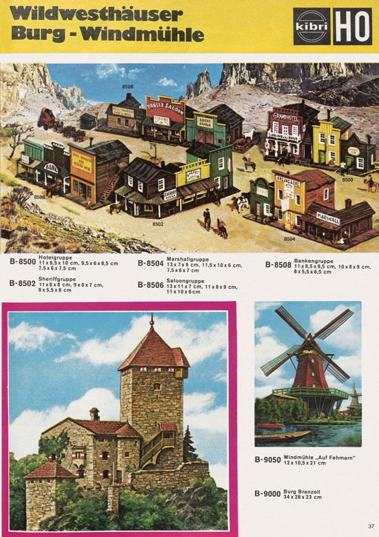 Seite 37 Kibri Katalog Modellbahn-Zubehör 1973 1974