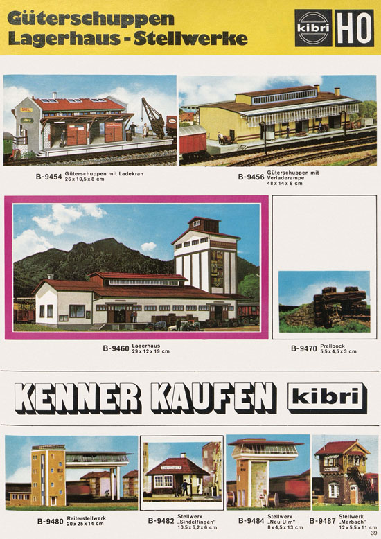 Seite 39 Kibri Katalog Modellbahn-Zubehör 1973 1974