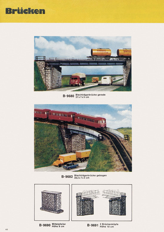 Seite 44 Kibri Katalog Modellbahn-Zubehör 1973 1974