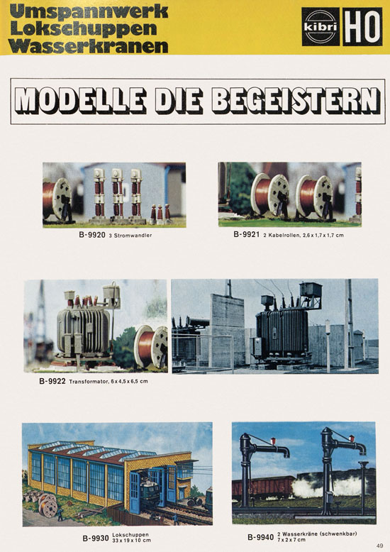 Seite 49 Kibri Katalog Modellbahn-Zubehör 1973 1974