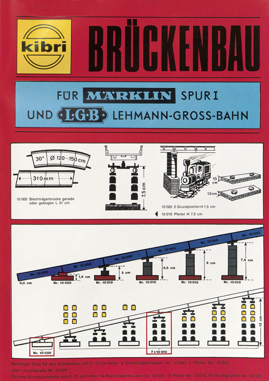 Kibri Katalog Modellbahn-Zubehör 1973 1974