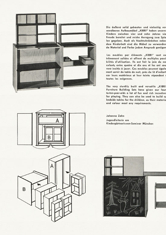 Seite 2 Kibri Nr. 190 Aufbaumöbel für das Kind 1968
