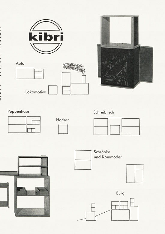 Seite 3 Kibri Nr. 190 Aufbaumöbel für das Kind 1968