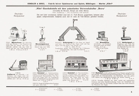 Kibri Spielwaren Katalog 1937