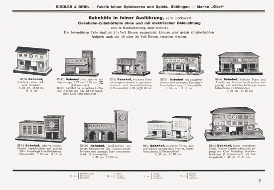 Kibri Spielwaren Katalog 1937