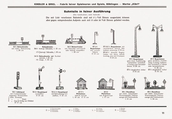 Kibri Spielwaren Katalog 1937