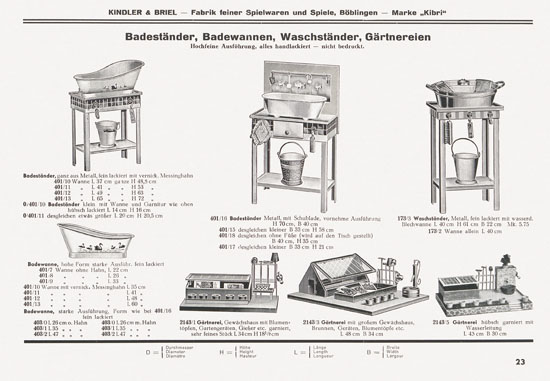 Kibri Spielwaren Katalog 1937