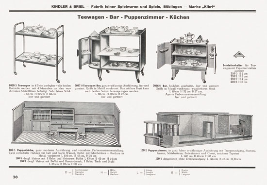 Kibri Spielwaren Katalog 1937