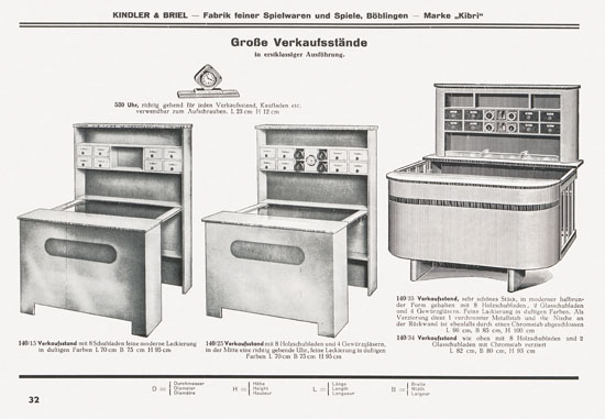 Kibri Spielwaren Katalog 1937