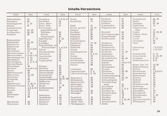 Kibri Spielwaren Katalog 1937