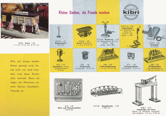 Seite 16 Kibri Modellbahn-Zubehör Spur H0 1960