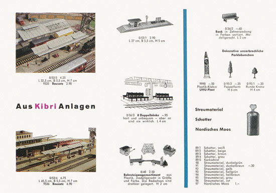 Kibri Modellbahn-Zubehör Spur H0 1960