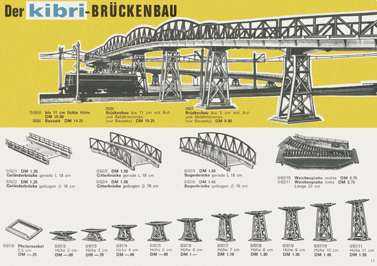 Seite 11 Kibri Modellbahn-Zubehör Spur H0 1961