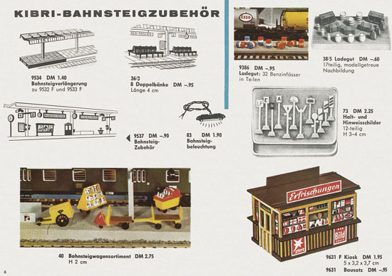 Kibri Katalog Modellbahn-Zubehör Spur H0 1963