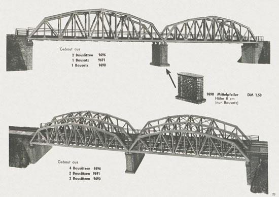 Kibri Katalog Modellbahn-Zubehör Spur H0 1963