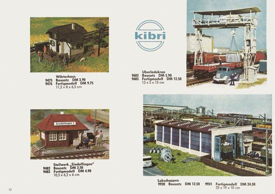 Kibri Katalog Modellbahn-Zubehör Spur H0 + N 1965