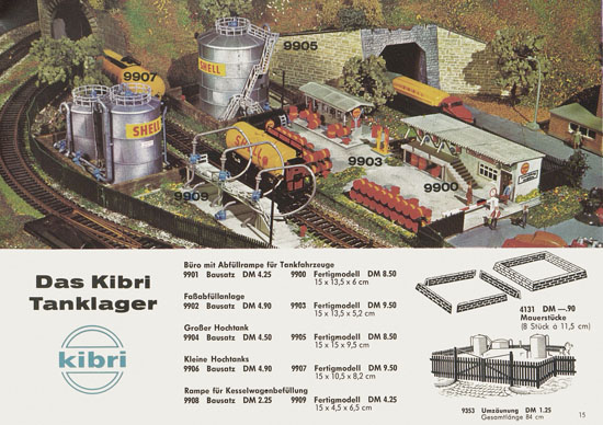 Kibri Katalog Modellbahn-Zubehör Spur H0 + N 1965