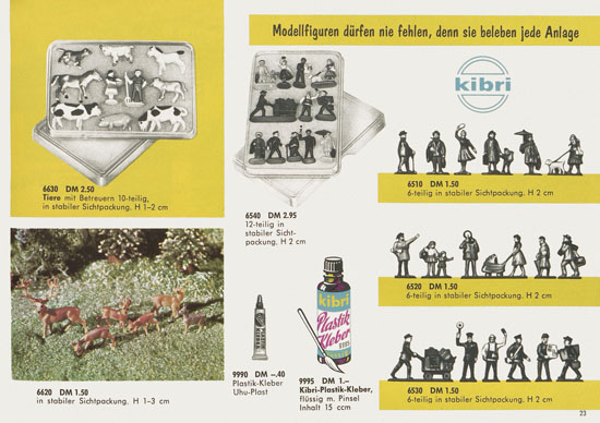 Kibri Katalog Modellbahn-Zubehör Spur H0 + N 1965