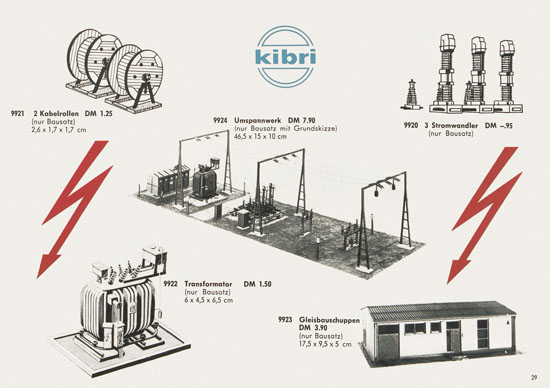 Kibri Katalog Modellbahn-Zubehör Spur H0 + N 1965