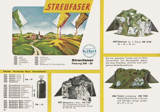 Kibri Katalog Modellbahn-Zubehör Spur H0 + N 1965