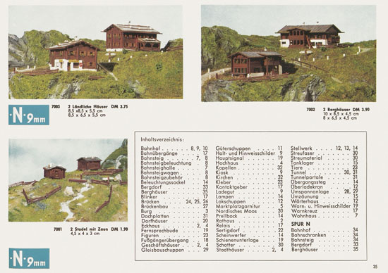 Kibri Katalog Modellbahn-Zubehör Spur H0 + N 1965