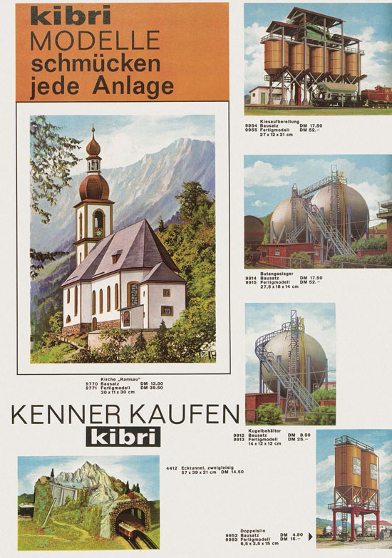 Seite 4 Kibri Katalog Modellbahn-Zubehör 1971-1972