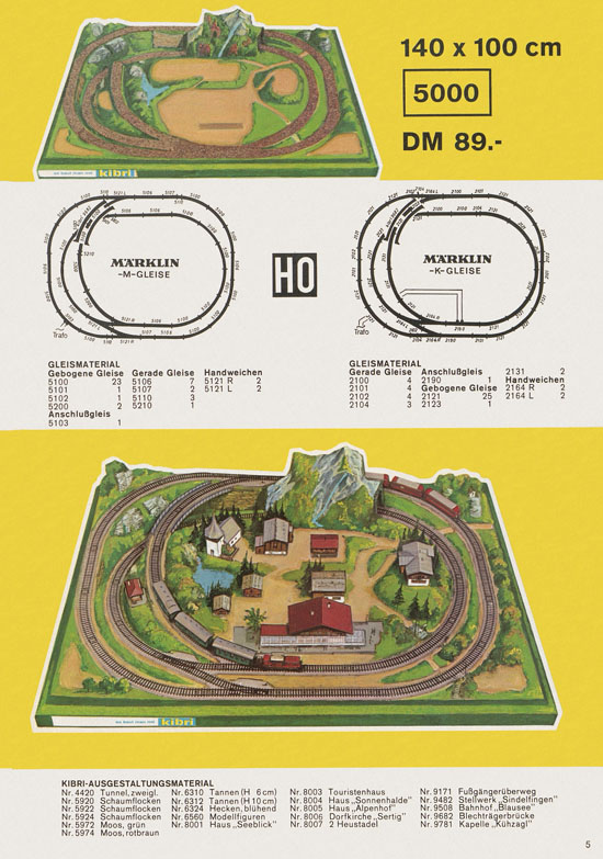 Seite 5 Kibri Katalog Modellbahn-Zubehör 1971-1972