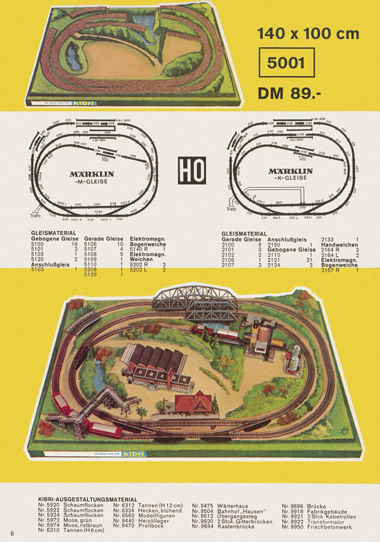 Kibri Katalog Modellbahn-Zubehör 1971-1972