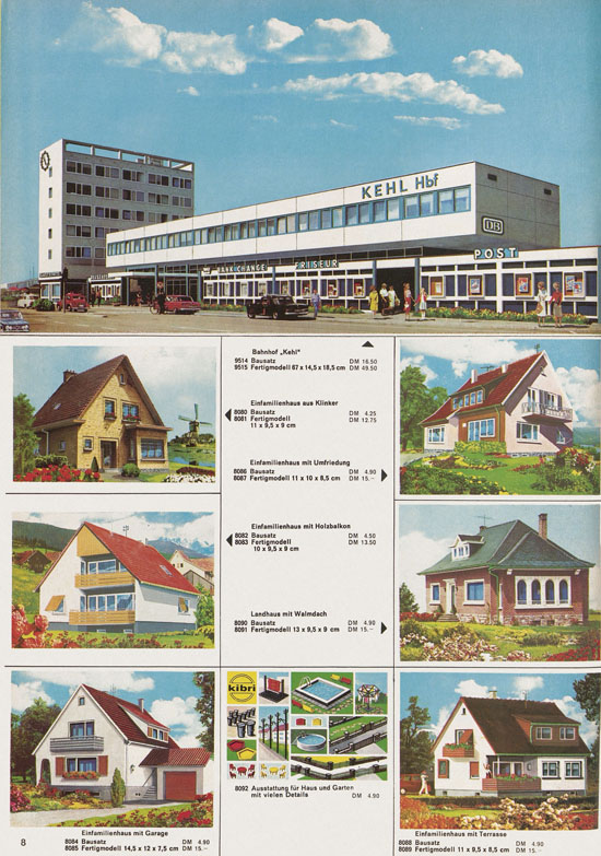 Seite 8 Kibri Katalog Modellbahn-Zubehör 1971-1972