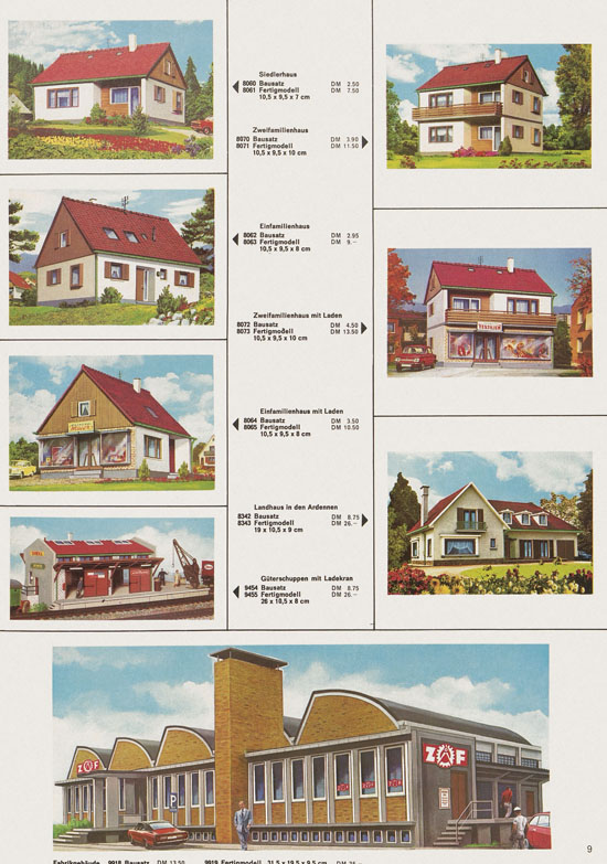 Seite 9 Kibri Katalog Modellbahn-Zubehör 1971-1972