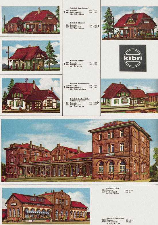 Kibri Katalog Modellbahn-Zubehör 1971-1972