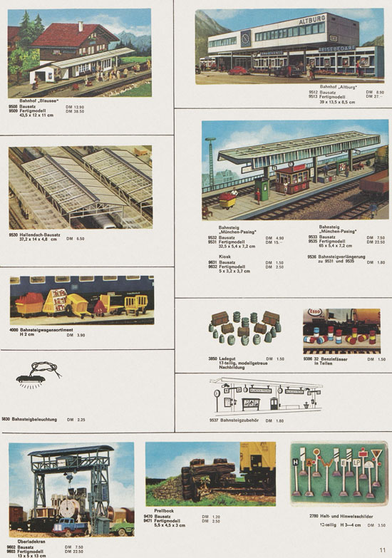Seite 11 Kibri Katalog Modellbahn-Zubehör 1971-1972