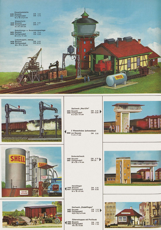 Seite 12 Kibri Katalog Modellbahn-Zubehör 1971-1972