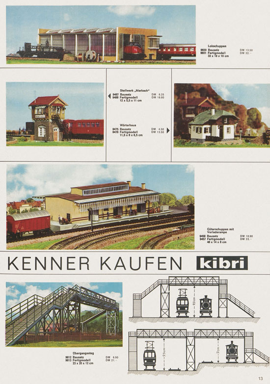 Seite 13 Kibri Katalog Modellbahn-Zubehör 1971-1972