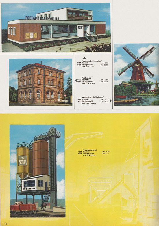 Seite 14 Kibri Katalog Modellbahn-Zubehör 1971-1972