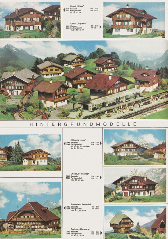 Seite 22 Kibri Katalog Modellbahn-Zubehör 1971-1972