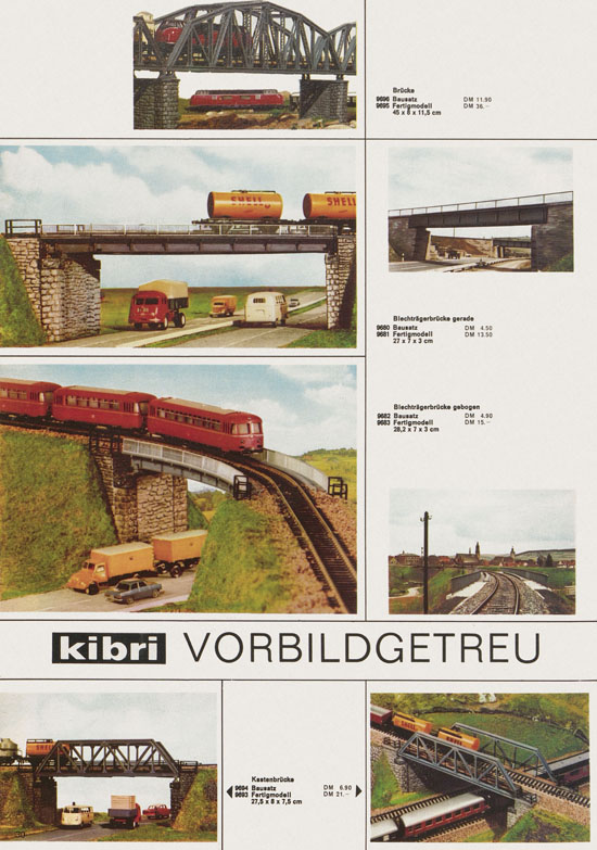Seite 30 Kibri Katalog Modellbahn-Zubehör 1971-1972
