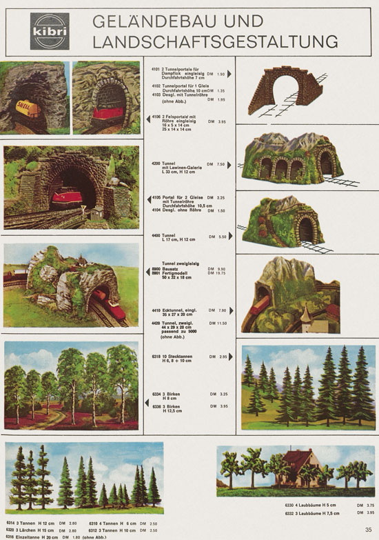 Seite 35 Kibri Katalog Modellbahn-Zubehör 1971-1972