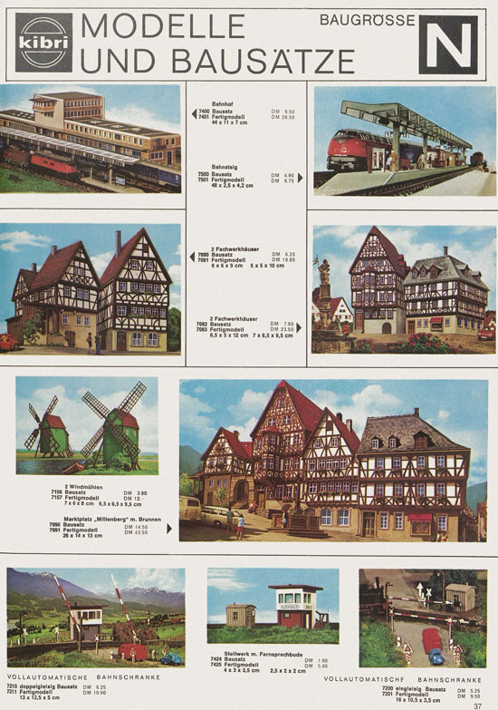 Seite 37 Kibri Katalog Modellbahn-Zubehör 1971-1972