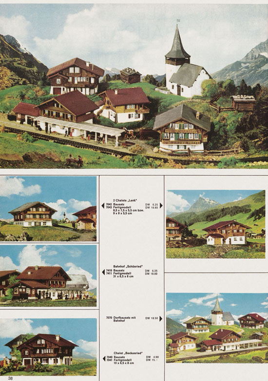Seite 38 Kibri Katalog Modellbahn-Zubehör 1971-1972