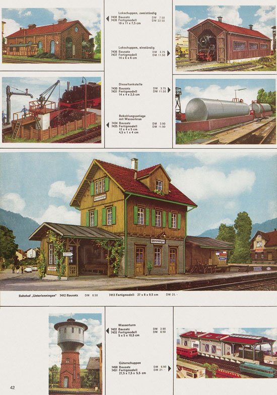 Seite 42 Kibri Katalog Modellbahn-Zubehör 1971-1972