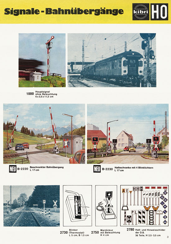 Seite 3 Kibri Modellbahn-Zubehör H0 + N Katalog 1974-1975